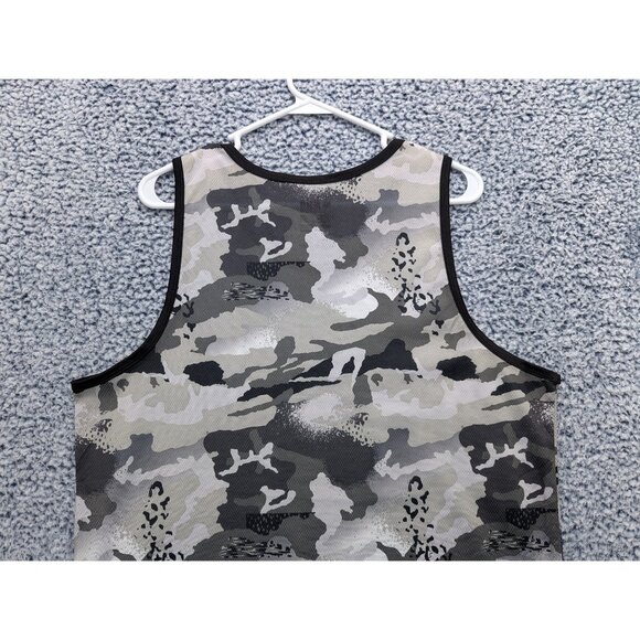 NBA Camouflage Tank Top Mens LG Lightweight Mesh Muscle Basketball Lifting Gray - Picture 7 of 13